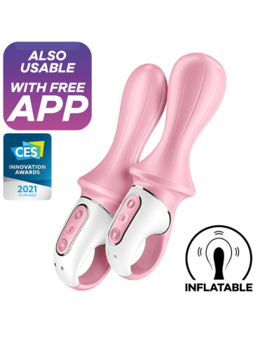 Vibrateur anal gonflable satisfyer air pump booty 5+ - rose