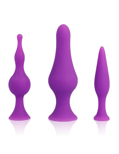 Ensemble de plug anal en silicone ohmama - violet